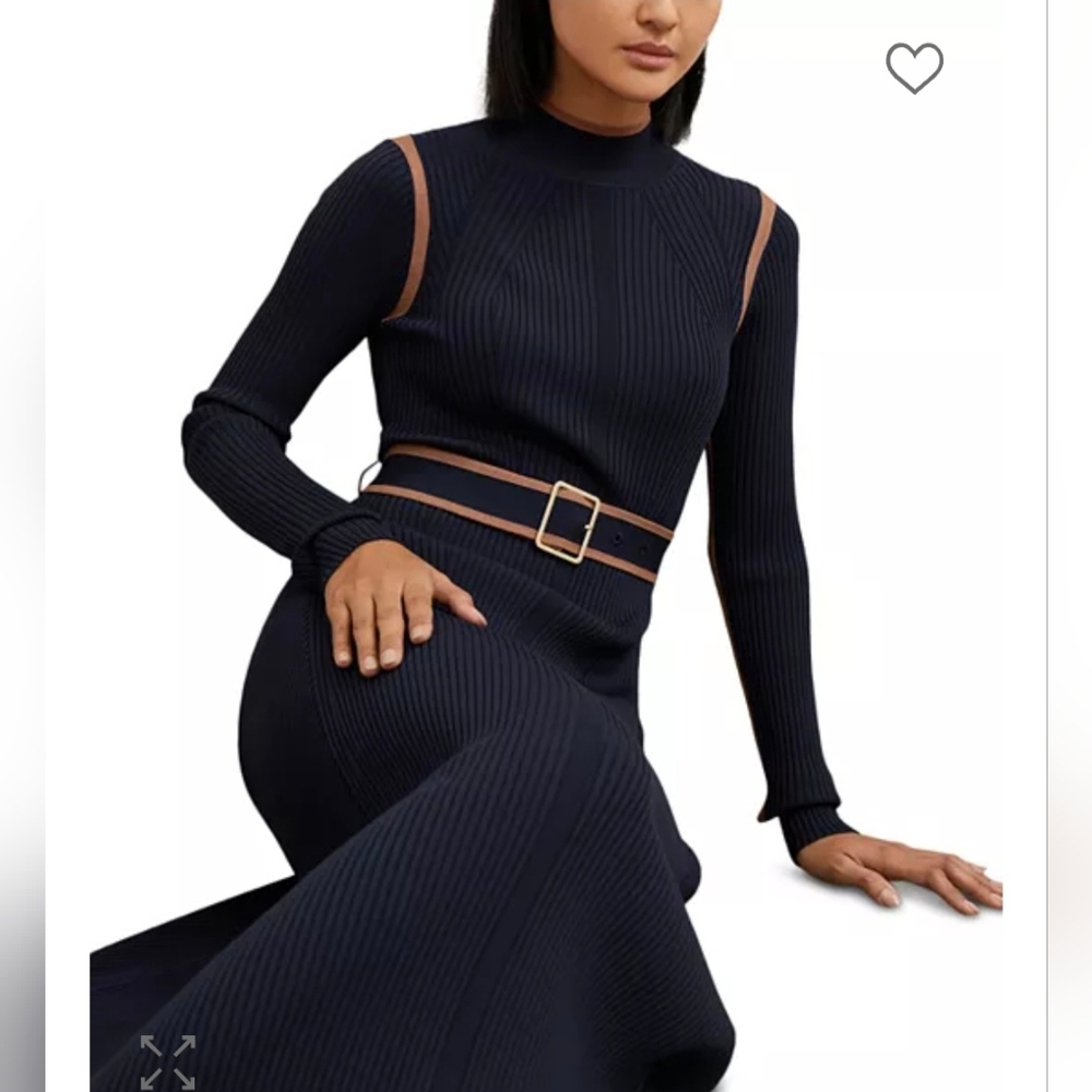 Reiss Ella Color Knitted Blocked Dress S $345 Full Price In Stores - Picture 6 of 6